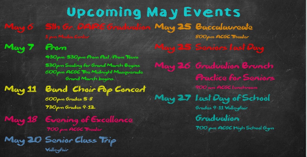 Upcoming May Events